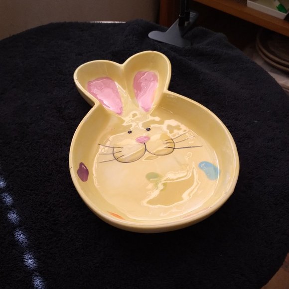 Yellow bunny candy dish or home decor - Picture 4 of 5